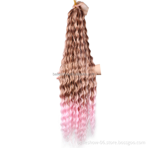 Hot sell Hair 30Inch 100G  synthetic deep wave twist hair extension silky curly hair wavy brading